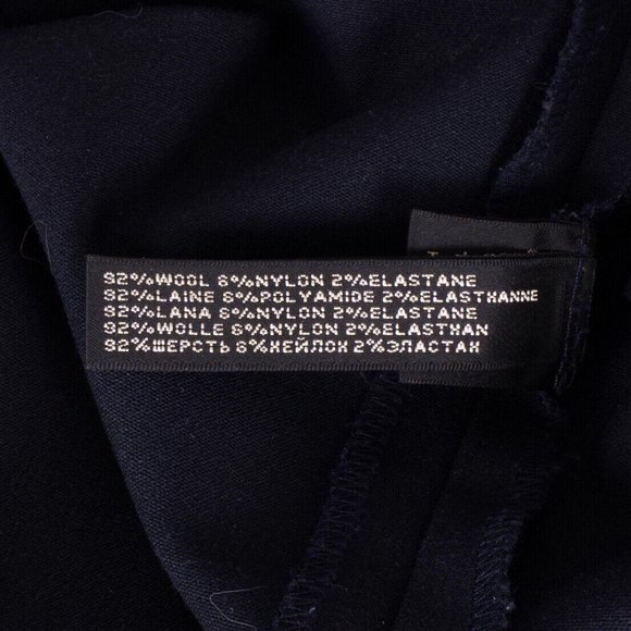 Ralph Lauren Black Label Wool Blend Stretch Straight Black Dress Pants SZ 12 - Picture 8 of 9